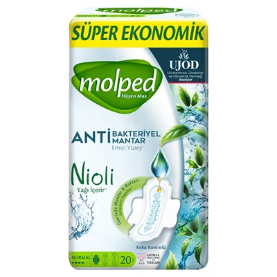 Molped Hijyen Max Normal Hijyenik Ped 20'li Süper Ekonomik Paket 4'li Avantaj Paketi ürün görseli 1