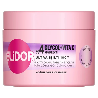 ELİDOR Işıltı Maske 220 ml - 100 Saate Kadar Parlak Saçlar 3'li Ekonomik Paket ürün görseli 1