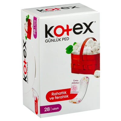 Kotex Günlük Ped Uzun 28'li - İpeksi Yumuşaklık ve Güvenli Koruma 8'li Avantaj Paketi ürün görseli 1