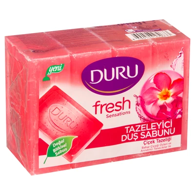 DURU Fresh Duş Sabunu 4x150 G Çiçek Tazeliği - Cildi Temizler ve Yumuşatır 3'li Ekonomik Paket ürün görseli 1