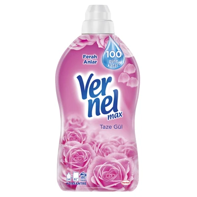Vernel Max Konsantre Yumuşatıcı 1,44L Gül - Kalıcı Taze Koku 4'li Avantaj Paketi ürün görseli 1