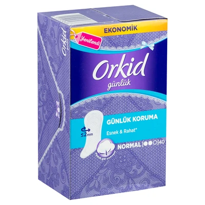 Orkid Alldays Günlük Ped Normal 40lı - Gün Boyu Ferahlık ve Koruma 5'li Avantaj Paketi ürün görseli 1