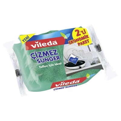 Vileda Çizmez Sünger 2'li - Hassas Yüzeyler İçin Patentli Ovalama Süngeri 5'li Avantaj Paketi ürün görseli 1