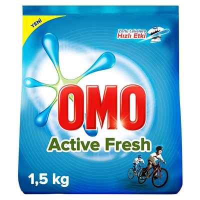 OMO Çamaşır Deterjanı Naturel 1,5 kg Act.Fresh - Zorlu Lekelere Karşı Etkili 4'li Avantaj Paketi ürün görseli 1