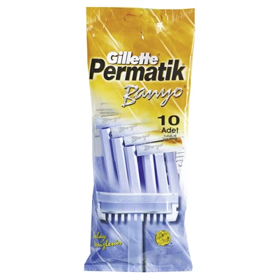 Gillette Permatik Banyo 10'lu Tek Bıçaklı Kullan At Tıraş Bıçağı 4'li Avantaj Paketi ürün görseli 1