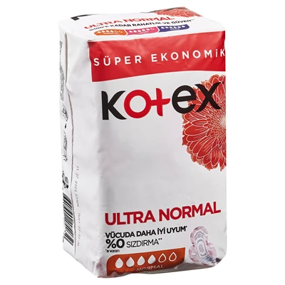 Kotex Ultra Süper Ekonomik Hijyenik Ped Normal 24'lü 2'li Ekonomik Paket ürün görseli 1
