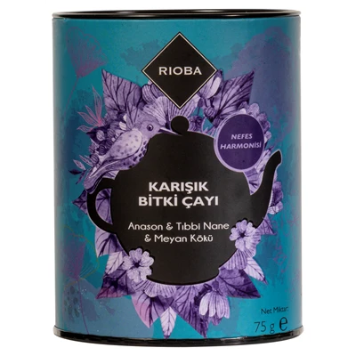 RIOBA Karışık Bitki Çayı 75 G Anason Tıbbi Nane Meyan Kökü 3'li Ekonomik Paket ürün görseli 1