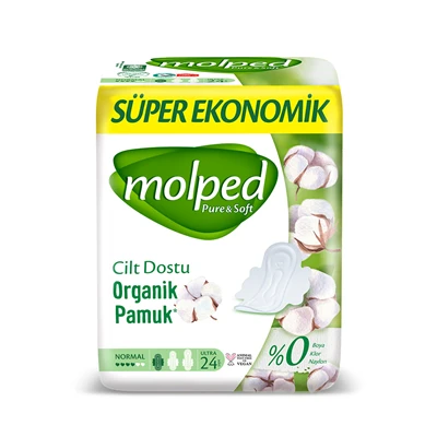Molped Soft Care 4'lü Normal Hijyenik Ped, Sıvı Hapseden Emici Bölge 8'li Avantaj Paketi ürün görseli 1