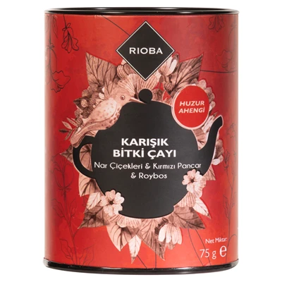 RIOBA Karışık Bitki Çayı 75 G Nar Çiçekleri, Kırmızı Pancar ve Roybos 4'li Avantaj Paketi ürün görseli 1