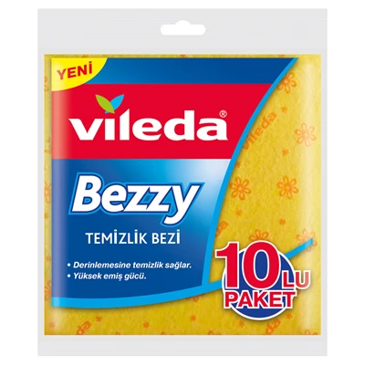 Vileda Bezzy Temizlik Bezi 10'lu Yüksek Emiş Gücü Ekonomik 5'li Avantaj Paketi ürün görseli 1