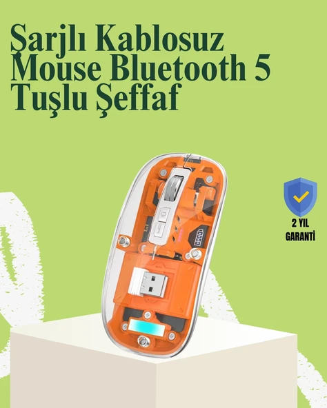 Kablosuz, Sessiz, Ergonomik Ve Şarjlı Fare - Gelişmiş Çoklu Cihaz Desteği ürün görseli 1