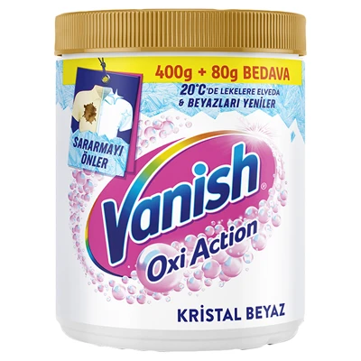 Vanish Toz Leke Çıkarıcı 480 G Beyaz - Soğuk Suda Etkili Leke Çıkarma 8'li Avantaj Paketi ürün görseli 1