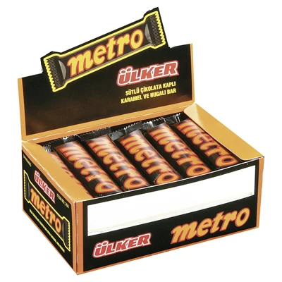 Ülker Metro Çikolata 24x36g - Sütlü Çikolata Kaplı Karamelli Enerji 2'li Ekonomik Paket ürün görseli 1