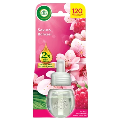 Airwick Elektrikli Oda Kokusu Yedek Şişe 19 ml Sakura Bahçesi 2'li Ekonomik Paket ürün görseli 1