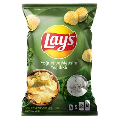Lay's Süper Boy Patates Cips 107 G Yoğurt&Mevsim Yeşillik 8'li Avantaj Paketi ürün görseli 1