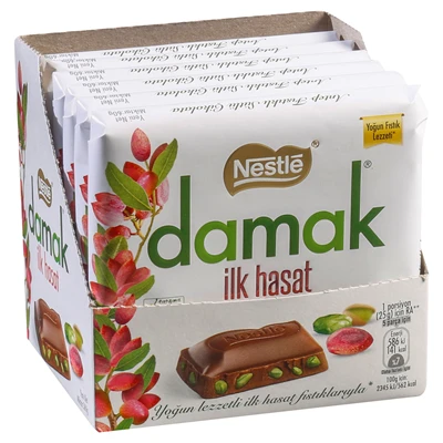 Nestle Damak İlk Hasat Çikolata 60 G - Yoğun Antep Fıstıklı 4'li Avantaj Paketi ürün görseli 1
