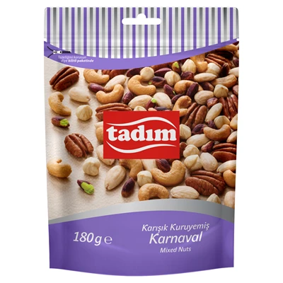 Tadım Karışık Kuruyemiş 180 G Karnaval - Doğal Lezzet Karışımı 8'li Avantaj Paketi ürün görseli 1