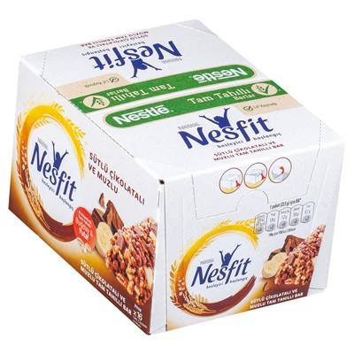 Nestlé Nesfit Tam Tahıllı Bar Muzlu Çikolatalı 24 g - Pratik Atıştırmalık 6'li Avantaj Paketi ürün görseli 1