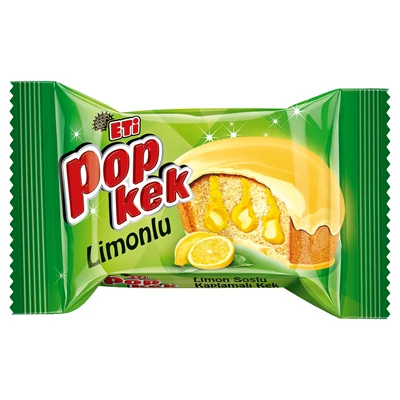 ETİ Popkek 24x60g Limon - Pratik Atıştırmalık Kek 2'li Ekonomik Paket ürün görseli 1