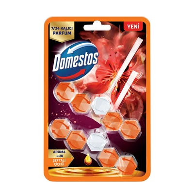 Domestos Wc Blok Lux 2Li 50 G Şeftali Çiçeği Kalıcı Parfüm 8'li Avantaj Paketi ürün görseli 1