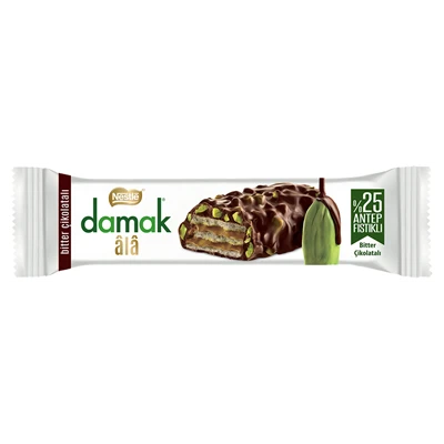 Damak Âlâ Gofret 12x30g Bitter - Antep Fıstıklı Çikolata 4'li Avantaj Paketi ürün görseli 1