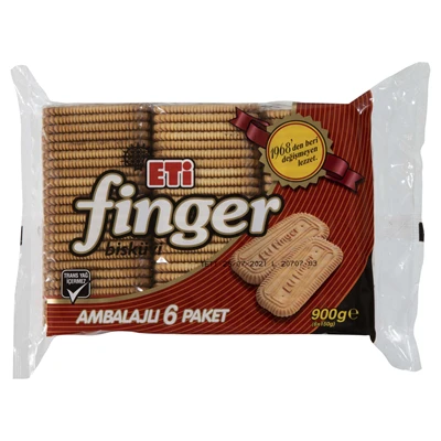 ETİ Fınger 900G Bisküvi - Klasik Lezzet, Çayın Yanında 5'li Avantaj Paketi ürün görseli 1