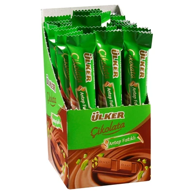 Ülker Baton Çikolata 24x14 g Antep Fıstıklı Sütlü Çikolata 3'li Ekonomik Paket ürün görseli 1