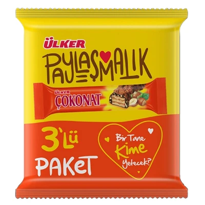 ÜLKER Çokonat Gofret 3x33g Sütlü Çikolata Kaplı Fındıklı Çıtır Atıştırmalık 8'li Avantaj Paketi ürün görseli 1