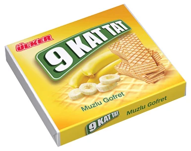 Ülker 9 Kat Tat Gofret Muz Aromalı 39 g - Klasik Lezzet 4'li Avantaj Paketi ürün görseli 1
