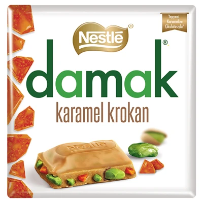 Nestlé Damak Ekstra Sütlü Çikolata 60 g Karamel Krokanlı 3'li Ekonomik Paket ürün görseli 1