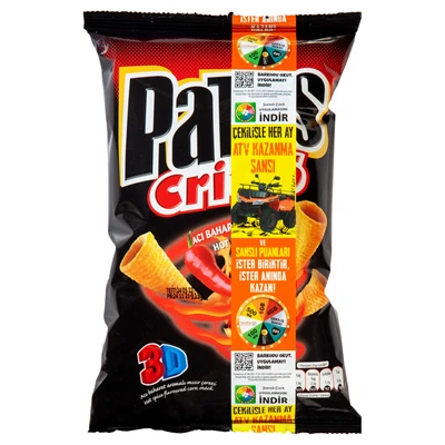 PATOS Critos Süper Plus Cips Acılı 115 g - Acılı Mısır Cipsi 8'li Avantaj Paketi ürün görseli 1