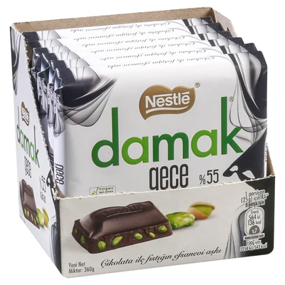 Nestle Damak Gece Çikolata 60 G - Antep Fıstıklı Eşsiz Lezzet 3'li Ekonomik Paket ürün görseli 1