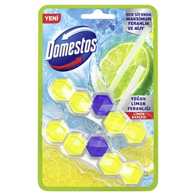 Domestos WC Blok Duo 2*50 G Limon Bahçesi Ferahlık ve Hijyen 5'li Avantaj Paketi ürün görseli 1