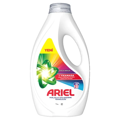 Ariel Sıvı Çamaşır Deterjanı 945 Ml Parlak Renkler Soğuk ve Kısa Program 5'li Avantaj Paketi ürün görseli 1