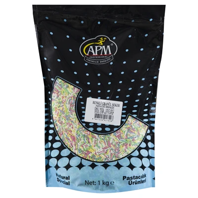 APM Renkli Şeker 1 Kg - Pastalarınızı Süsleyin 3'li Ekonomik Paket ürün görseli 1
