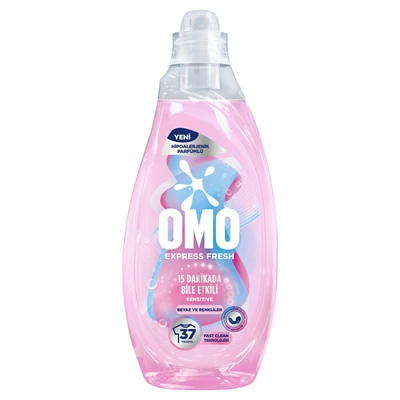 OMO Express Fresh Sıvı Deterjan 1,48 L Hipoalerjenik Çamaşır Deterjanı 5'li Avantaj Paketi ürün görseli 1