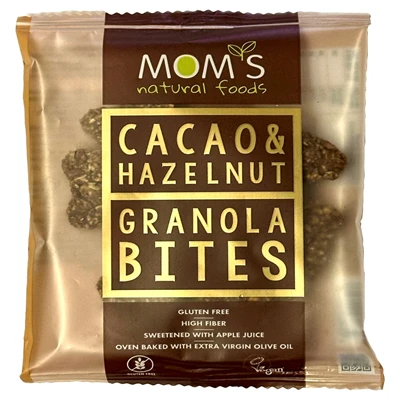 MOM'S NATURAL Granola Bites 40 G Kakao&Fındık - Sağlıklı Atıştırmalık 8'li Avantaj Paketi ürün görseli 1