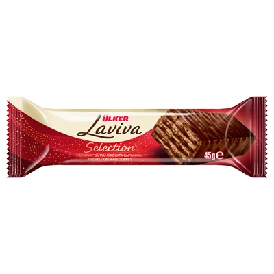 Ülker Laviva Selection Gofret 18x45g Sütlü Çikolatalı Fındıklı 3'li Ekonomik Paket ürün görseli 1