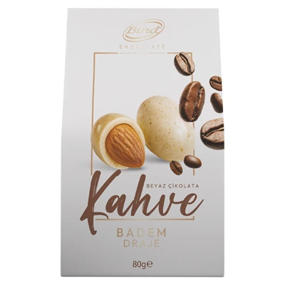 Bınd Beyaz Çikolata Badem Draje 80 G Kahve - Kahve Aromalı Lezzet 5'li Avantaj Paketi ürün görseli 1