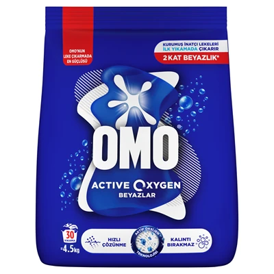 OMO Active Oxygen Toz Çamaşır Deterjanı Beyazlar 4500 g ürün görseli 1