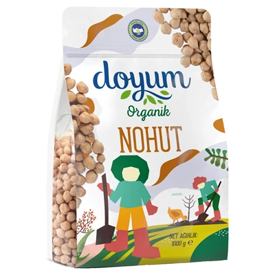 Doyum Organik Nohut 1 Kg - Türk Mutfağının Vazgeçilmez Bakliyatı 5'li Avantaj Paketi ürün görseli 1