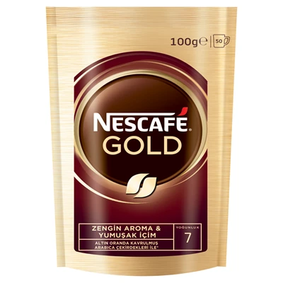 Nescafe Gold Çözülebilir Kahve Eko Poşet 100 G - Premium Aroma 2'li Ekonomik Paket ürün görseli 1