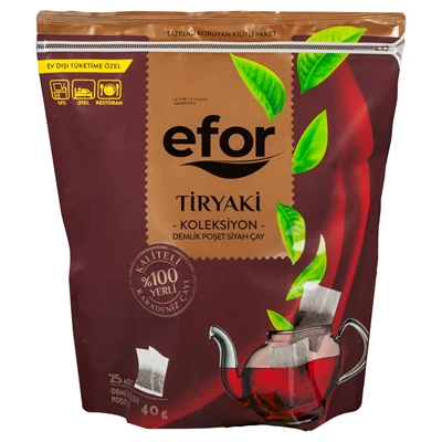 Efor Tiryaki Jumbo Demlik Çay 25*40 G - 1000 g Pratik Poşet Çay 2'li Ekonomik Paket ürün görseli 1