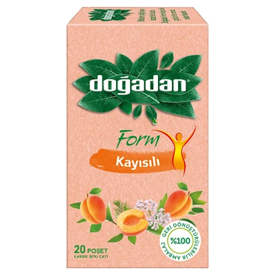 Doğadan Form Çayı 20'li Kayısılı - 40 g Lezzetli ve Ferahlatıcı 8'li Avantaj Paketi ürün görseli 1