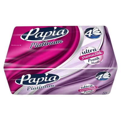Papia Platinum Mendil 125'li Yüksek Kaliteli Kağıt Mendil 8'li Avantaj Paketi ürün görseli 1