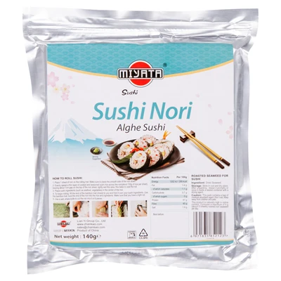 Miyata Kavrulmuş Suşi Nori 140G - Sushi Yosunu 3'li Ekonomik Paket ürün görseli 1