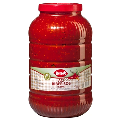 Berrak Biber Sos 5,2 Kg Acı - Taze Biberlerden Harmanlanmış Özel Sos ürün görseli 1