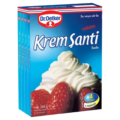 Dr. Oetker Krem Şanti 4'lü 72 g - Pratik Tatlı Süsleme 4'li Avantaj Paketi ürün görseli 1