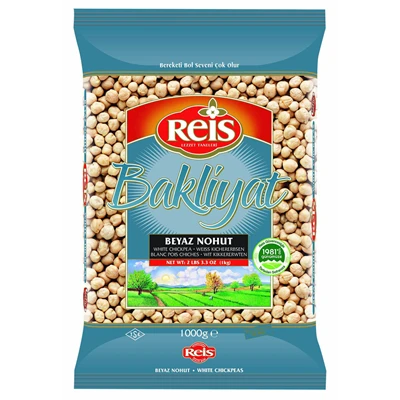 REİS Nohut 1Kg - İri Taneli Beyaz Nohut, Yemeklik ve Diyet 3'li Ekonomik Paket ürün görseli 1