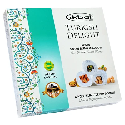 İkbal Sultan Sarma Lokum 500G Karışık Çerezli - Cevizli, Fıstıklı, Fındıklı 8'li Avantaj Paketi ürün görseli 1